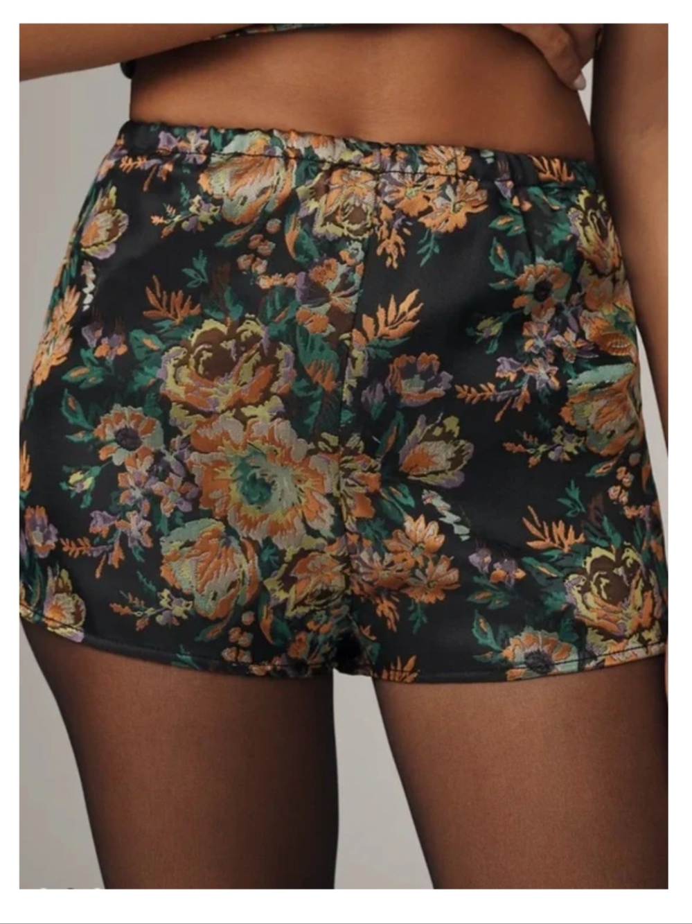 By Anthropologie Brocade Tap Shorts size M